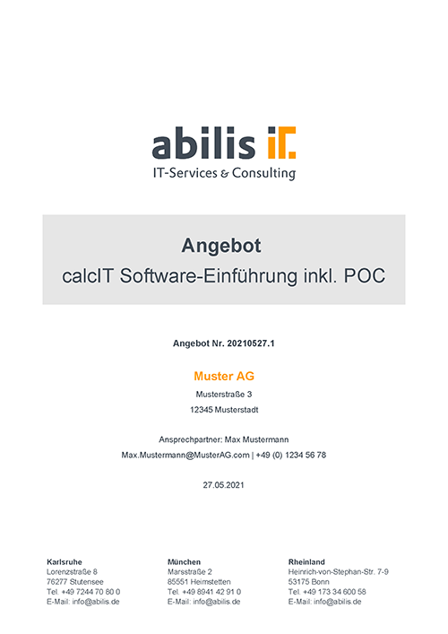 CPQ Angebote mit calcIT